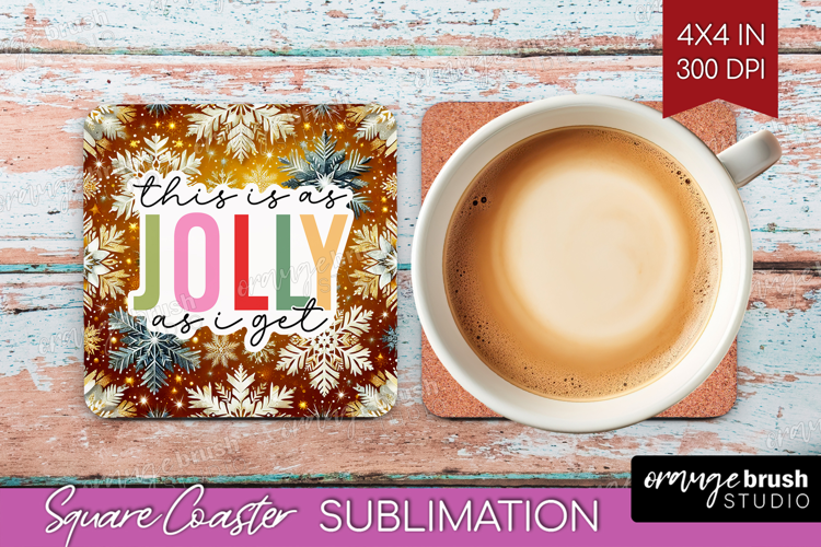 Funny Christmas Quote Square Coaster - Snowflakes Coaster