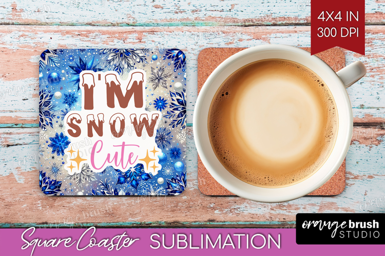Funny Christmas Quote Square Coaster - Snowflakes Coaster