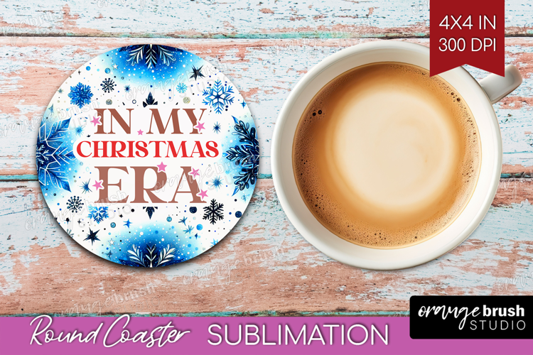 Funny Christmas Quote Round Coaster - Snowflakes Coaster PNG
