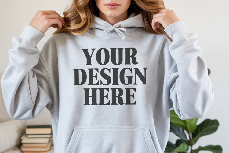 Gildan 18500 Hoodie Mockup ,Cozy Unisex Sweatshirt Mockup |