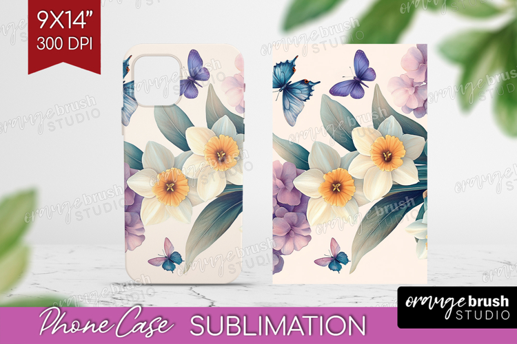 Spring Blossom Phone Case PNG - Flowers Case PNG Sublimation