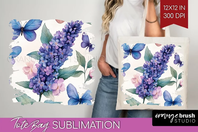 Spring Blossom Tote Bag - Flowers Tote Bag PNG Sublimation