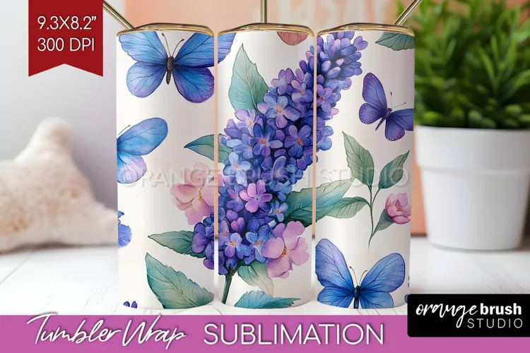 Spring Blossom Tumbler Wrap - Flowers Tumbler PNG