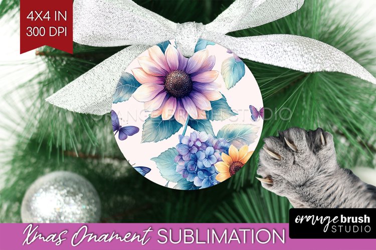 Spring Blossom Ornament PNG - Flowers PNG Sublimation