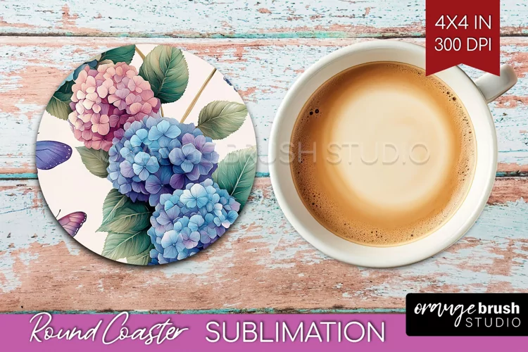 Spring Blossom Round Coaster - Flowers Coaster PNG