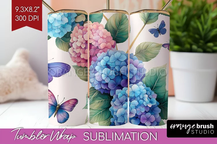 Spring Blossom Tumbler Wrap - Flowers Tumbler PNG