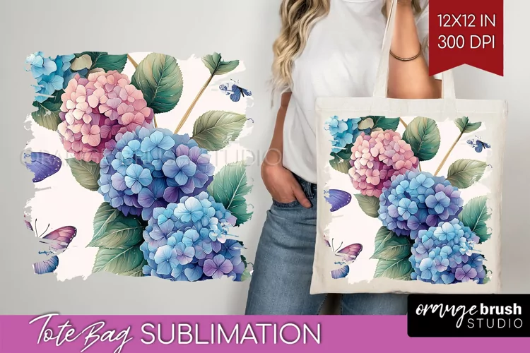 Spring Blossom Tote Bag - Flowers Tote Bag PNG Sublimation