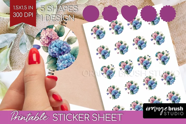 Spring Blossom Round Sticker - Flowers Printable Sticker