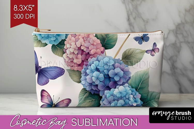 Spring Blossom Cosmetic Bag - Flowers Makeup Bag PNG