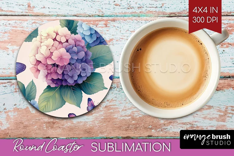 Spring Blossom Round Coaster - Flowers Coaster PNG