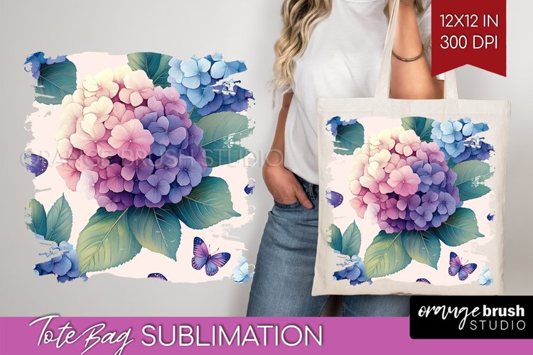 Spring Blossom Tote Bag - Flowers Tote Bag PNG Sublimation example image 1