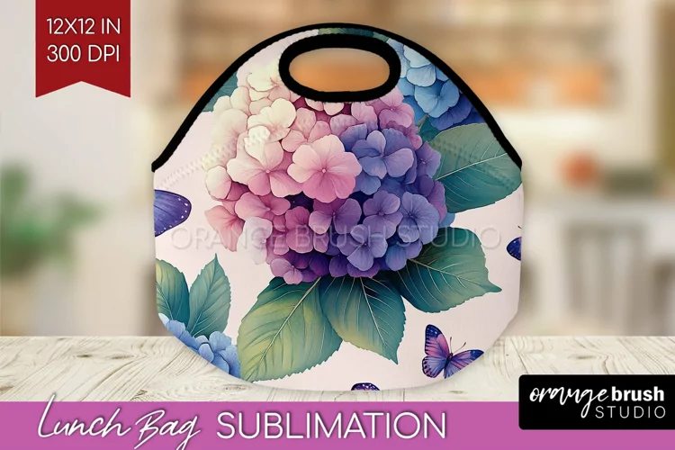 Spring Blossom Lunch Bag - Flowers Lunch Bug PNG Sublimation