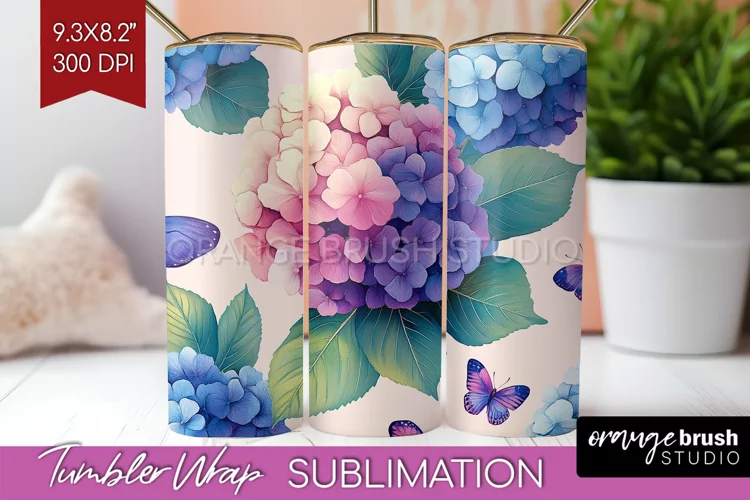 Spring Blossom Tumbler Wrap - Flowers Tumbler PNG