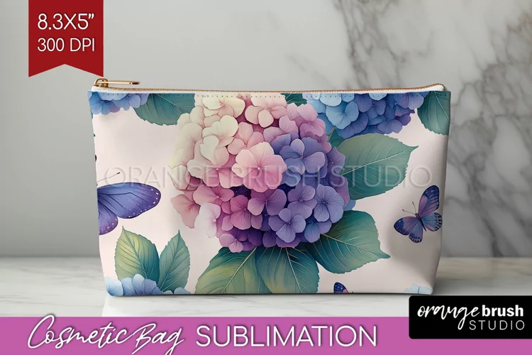 Spring Blossom Cosmetic Bag - Flowers Makeup Bag PNG