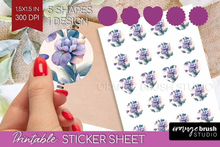 Spring Blossom Round Sticker - Flowers Printable Sticker