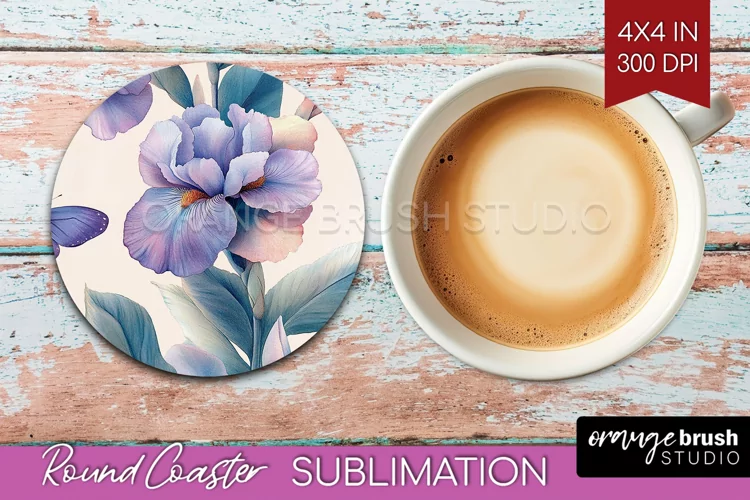 Spring Blossom Round Coaster - Flowers Coaster PNG