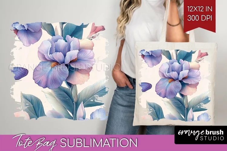 Spring Blossom Tote Bag - Flowers Tote Bag PNG Sublimation