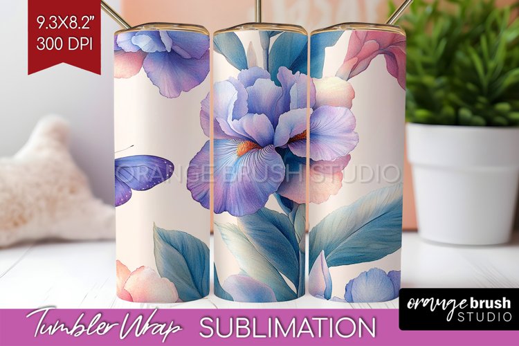 Spring Blossom Tumbler Wrap - Flowers Tumbler PNG example image 1