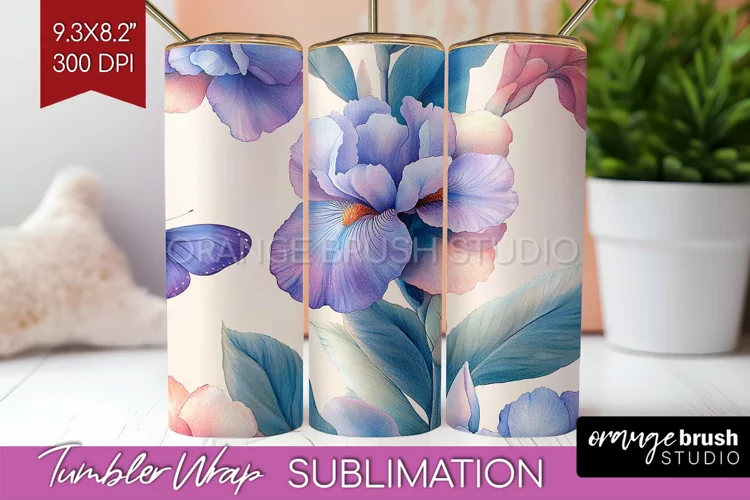 Spring Blossom Tumbler Wrap - Flowers Tumbler PNG
