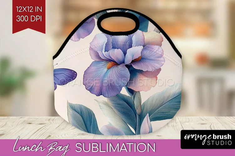 Spring Blossom Lunch Bag - Flowers Lunch Bug PNG Sublimation