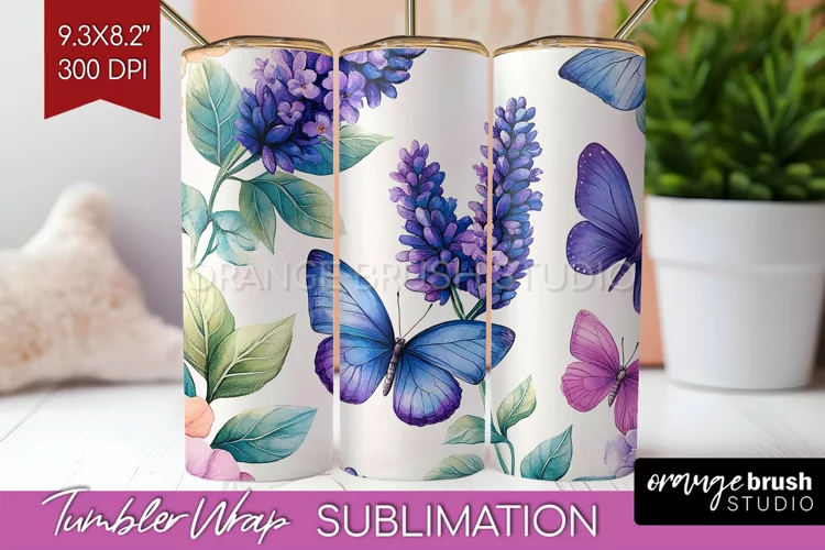 Spring Blossom Tumbler Wrap - Flowers Tumbler PNG