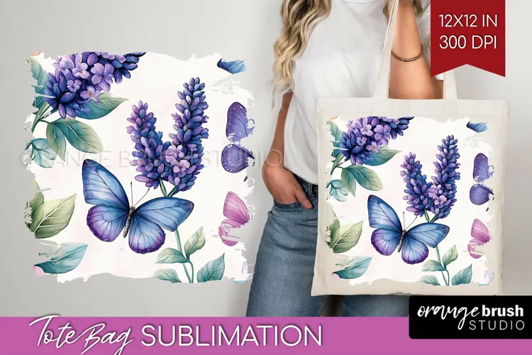 Spring Blossom Tote Bag - Flowers Tote Bag PNG Sublimation