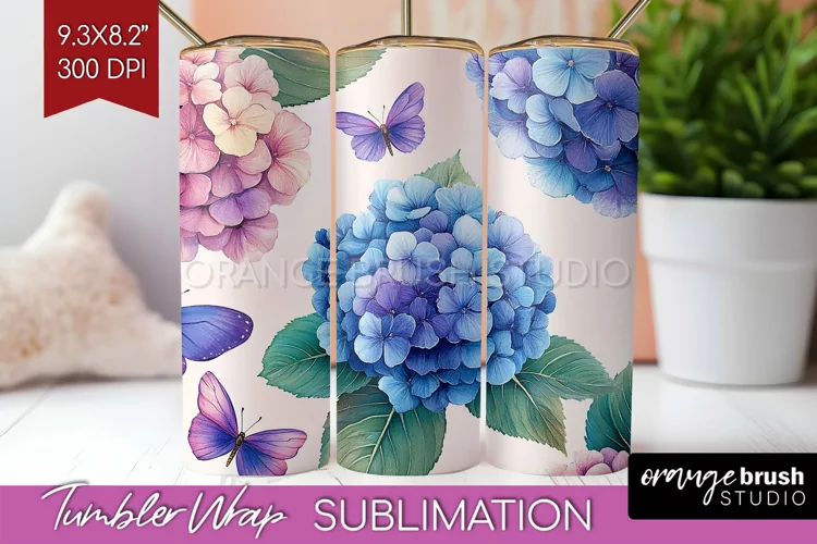 Spring Blossom Tumbler Wrap - Flowers Tumbler PNG