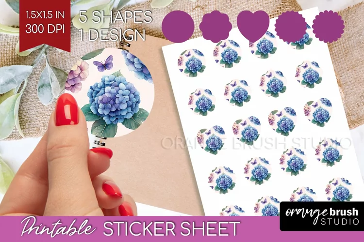 Spring Blossom Round Sticker - Flowers Printable Sticker