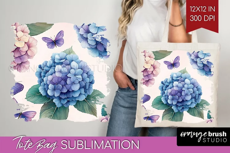 Spring Blossom Tote Bag - Flowers Tote Bag PNG Sublimation