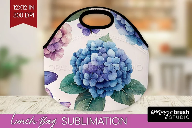Spring Blossom Lunch Bag - Flowers Lunch Bug PNG Sublimation