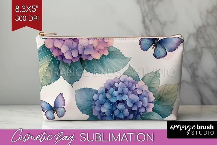 Spring Blossom Cosmetic Bag - Flowers Makeup Bag PNG