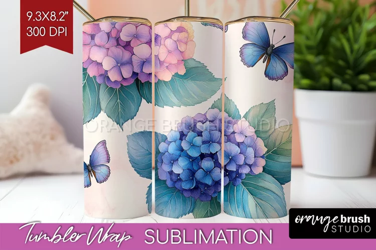 Spring Blossom Tumbler Wrap - Flowers Tumbler PNG