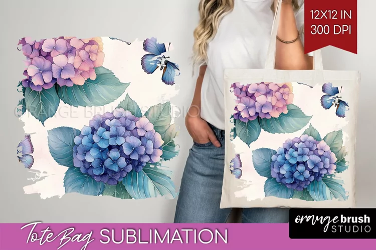 Spring Blossom Tote Bag - Flowers Tote Bag PNG Sublimation