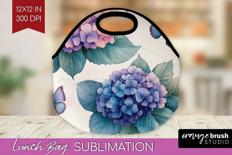 Spring Blossom Lunch Bag - Flowers Lunch Bug PNG Sublimation