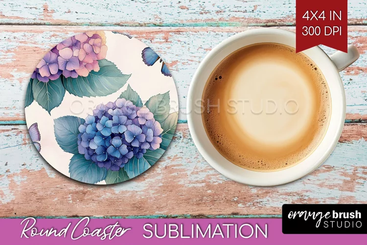Spring Blossom Round Coaster - Flowers Coaster PNG