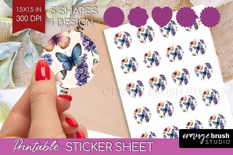 Spring Blossom Round Sticker - Flowers Printable Sticker
