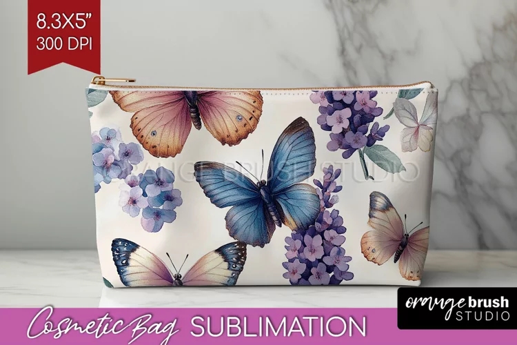 Spring Blossom Cosmetic Bag - Flowers Makeup Bag PNG
