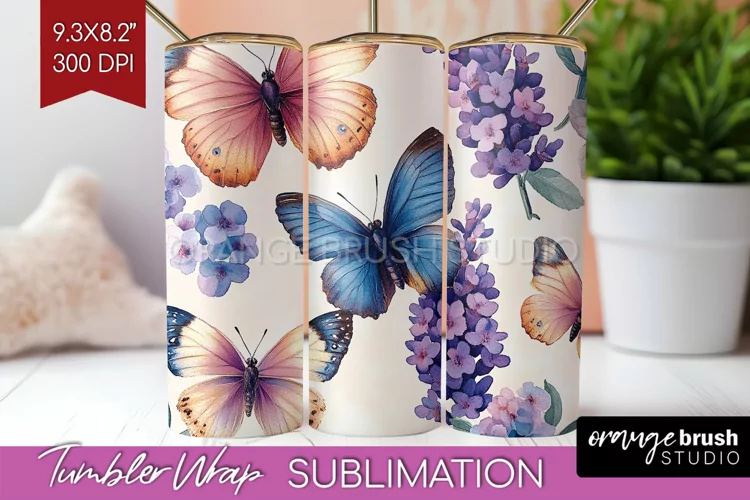 Spring Blossom Tumbler Wrap - Flowers Tumbler PNG