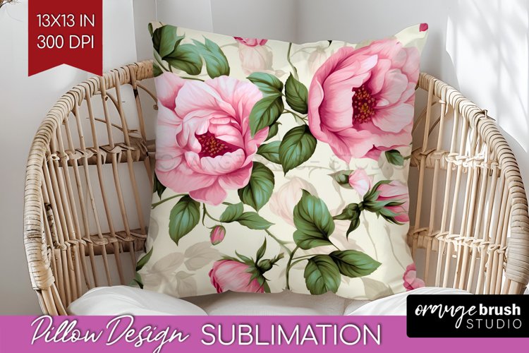 Spring Flowers Pillow Sublimation - Floral Pillow Cover PNG