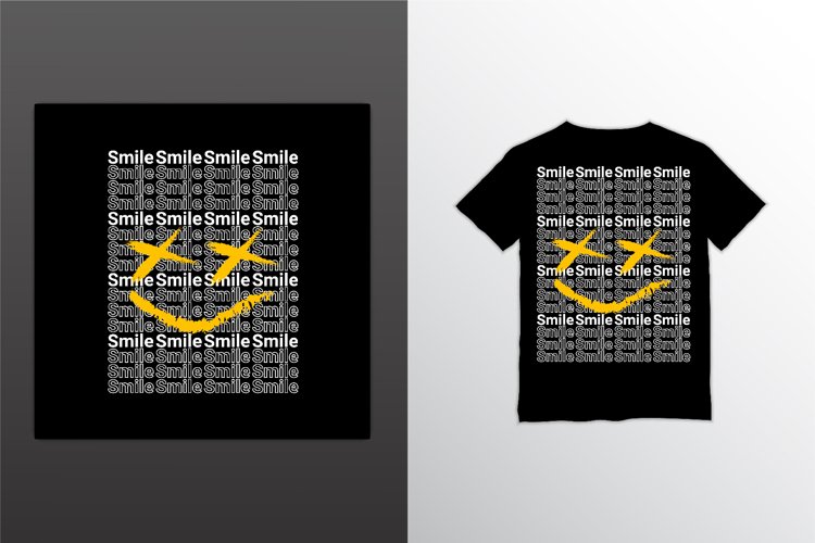 Smile writing design, suitable for screen printing t-shirts