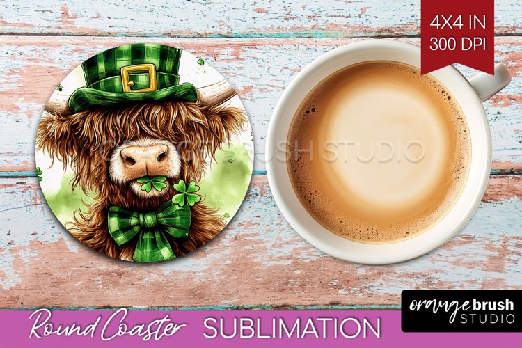 St. Patricks Day Round Coaster - Cute Animals Coaster PNG