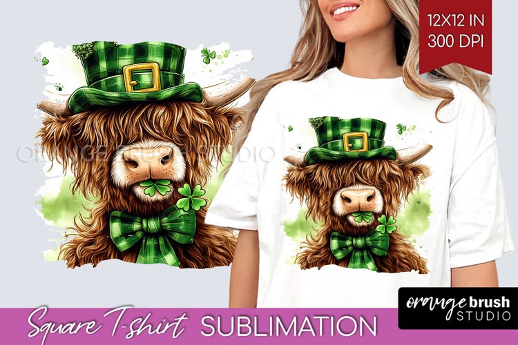 St. Patricks Day Square Tshirt Background - Cute Animals PNG