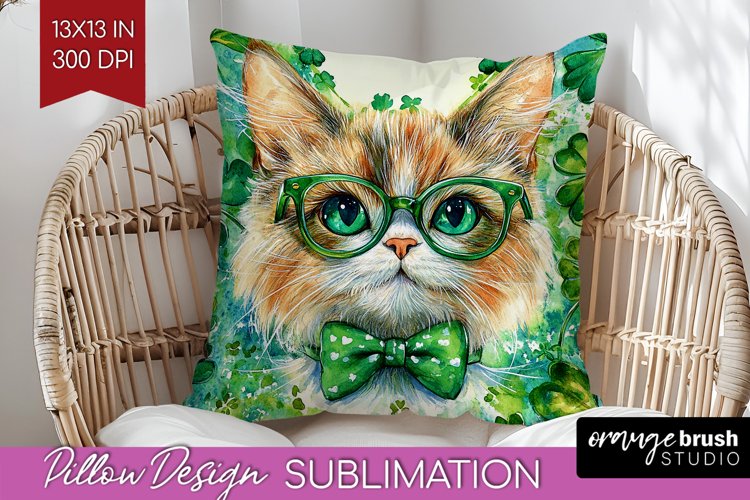 St. Patricks Day Pillow Sublimation - Cute Animals Pillow