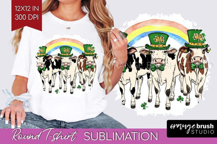 St. Patricks Day Round Tshirt Background - Cute Animals PNG
