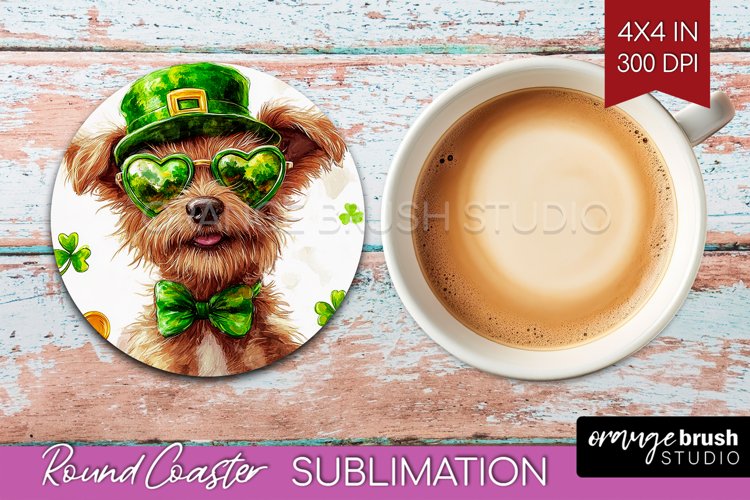 St. Patricks Day Round Coaster - Cute Animals Coaster PNG