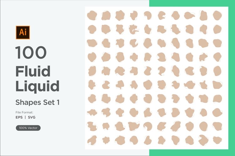 Fluid Liquid Shape V2 100 SET 10 example image 1