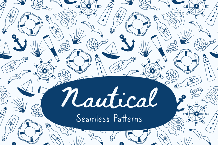 Nautical Seamless Pattern   Digital Paper