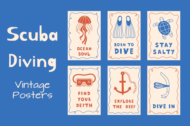 Scuba Diving Vintage Posters
