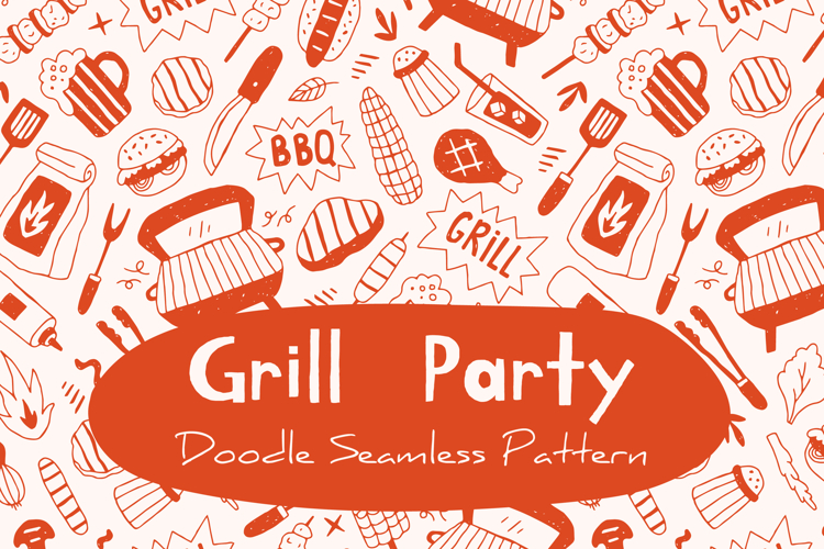 Grill Party Seamless Pattern & Digital Paper