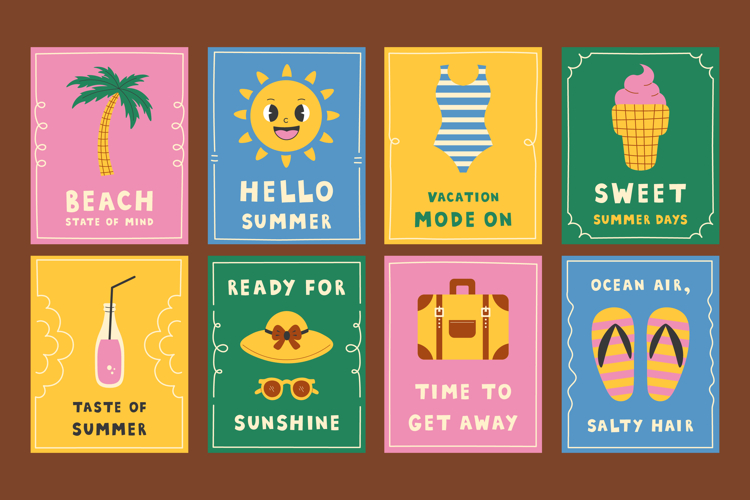 Vintage Summer Quote Posters